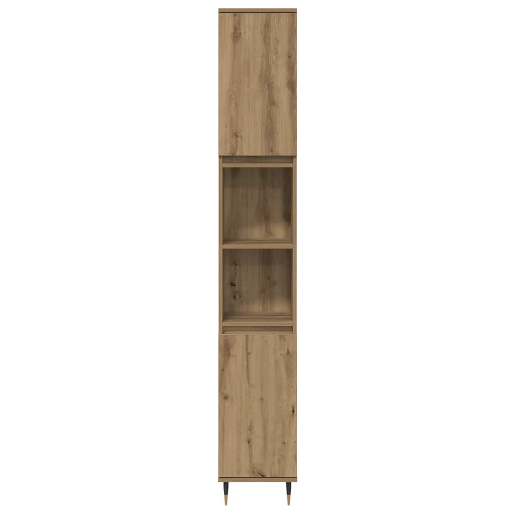 Badezimmermöbel Set 3 pcs Artisan-Eiche 30 x 30 x 180 cm