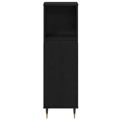 Badezimmermöbel Set 3 pcs Schwarze Eiche 30 x 30 x 180 cm
