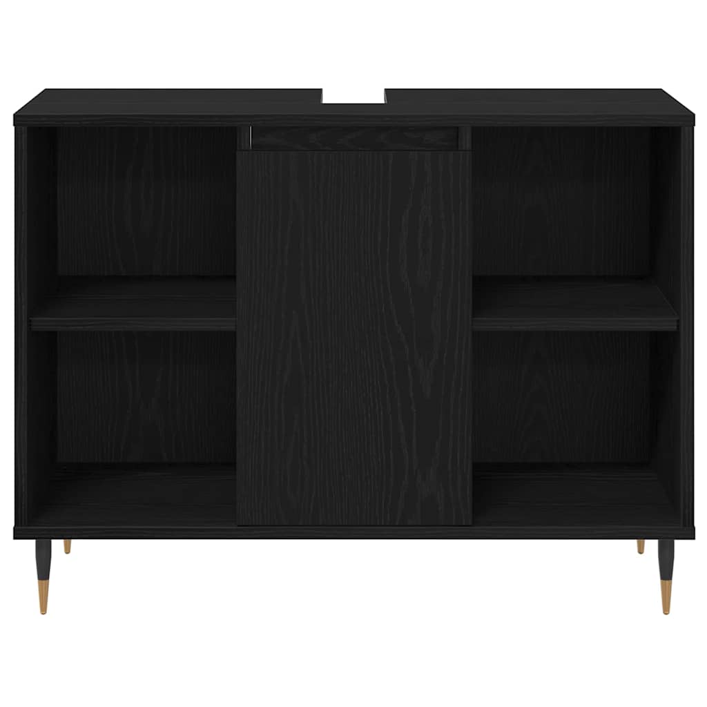 Badezimmermöbel Set 3 pcs Schwarze Eiche 30 x 30 x 180 cm