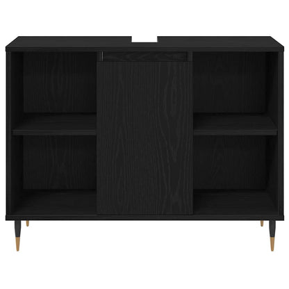 Badezimmermöbel Set 3 pcs Schwarze Eiche 30 x 30 x 180 cm