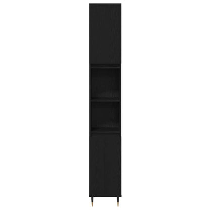 Badezimmermöbel Set 3 pcs Schwarze Eiche 30 x 30 x 180 cm