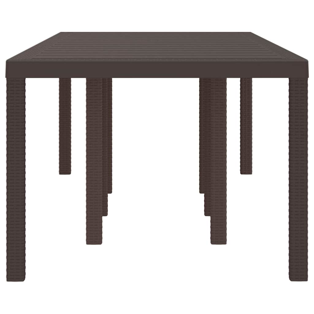 Gartentisch Braun 250 x 100 x 73 cm Poly-Rattan