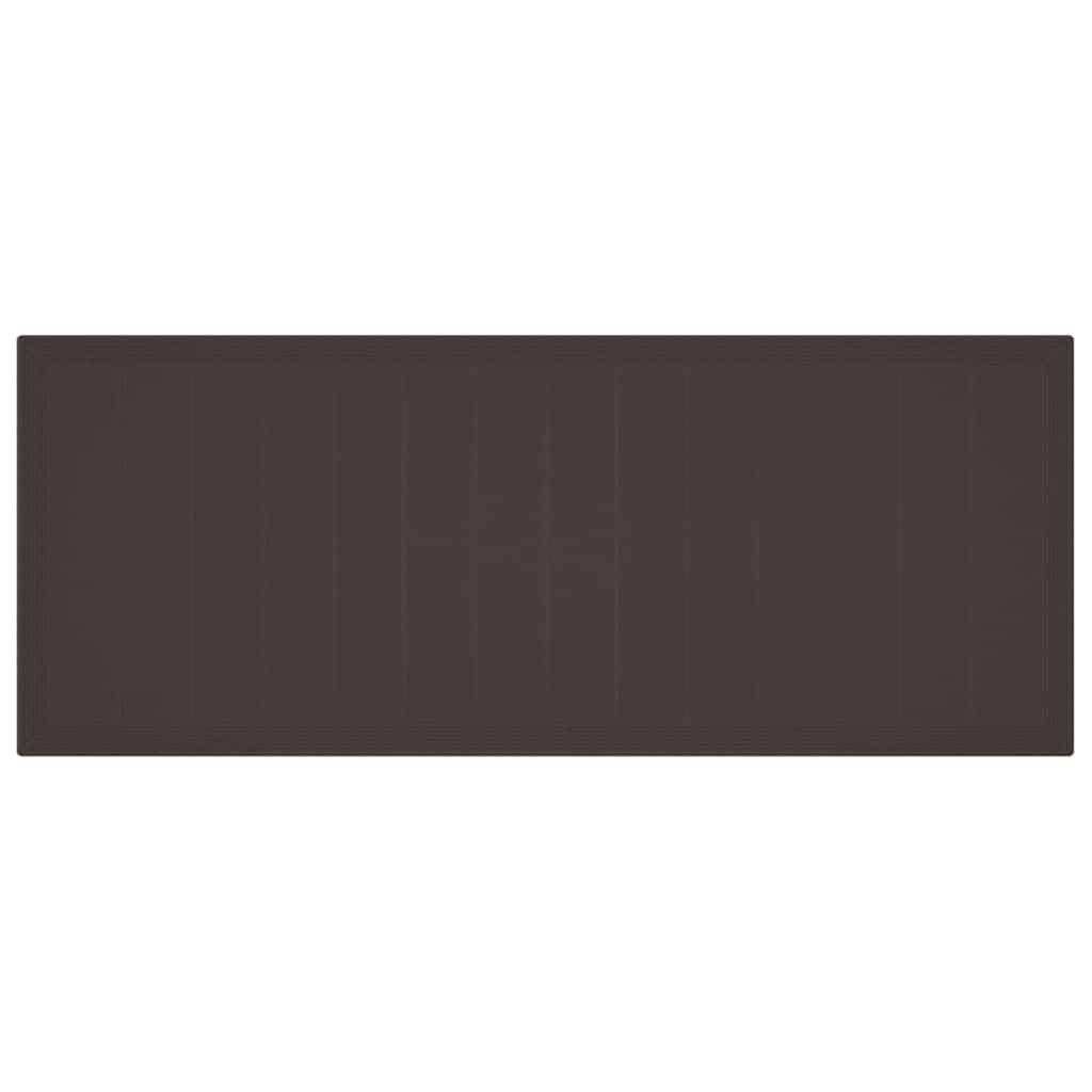 Garten-Esstisch Braun 250 x 100 x 73 cm Poly-Rattan