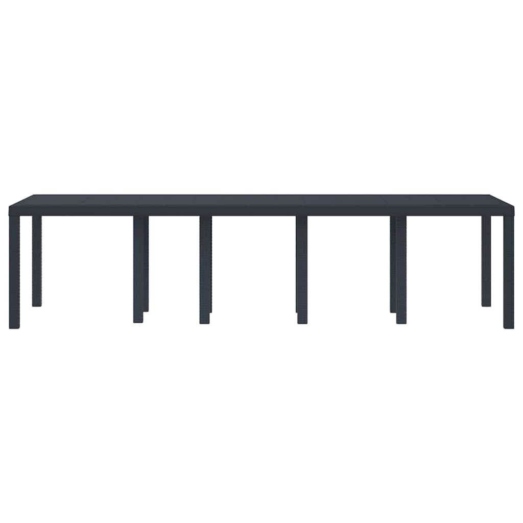 Gartentisch Anthrazit 300 x 100 x 73 cm Poly-Rattan