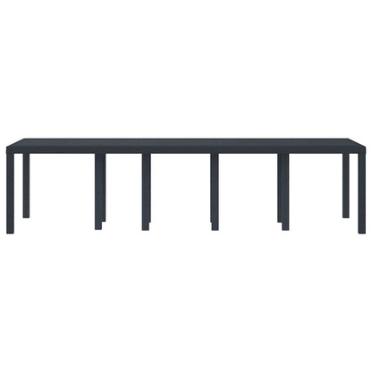Gartentisch Anthrazit 300 x 100 x 73 cm Poly-Rattan