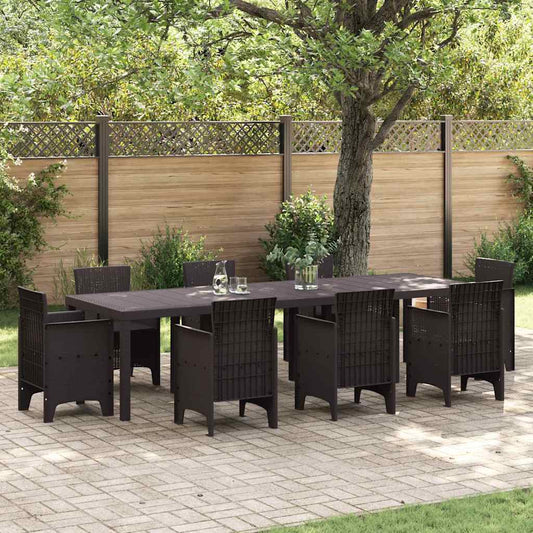 Gartentisch Braun 300 x 100 x 73 cm Poly-Rattan