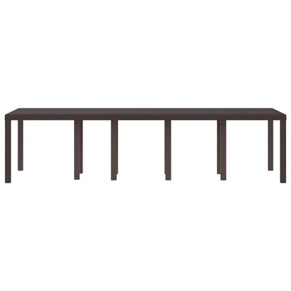 Gartentisch Braun 300 x 100 x 73 cm Poly-Rattan