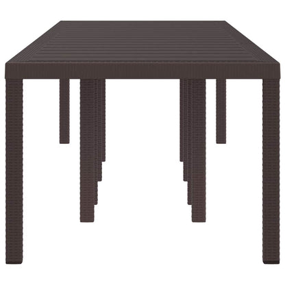 Gartentisch Braun 300 x 100 x 73 cm Poly-Rattan