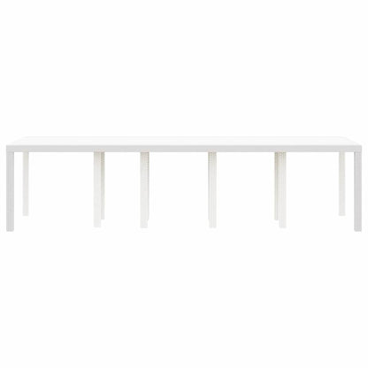 Gartentisch Weiß 300 x 100 x 73 cm Poly-Rattan