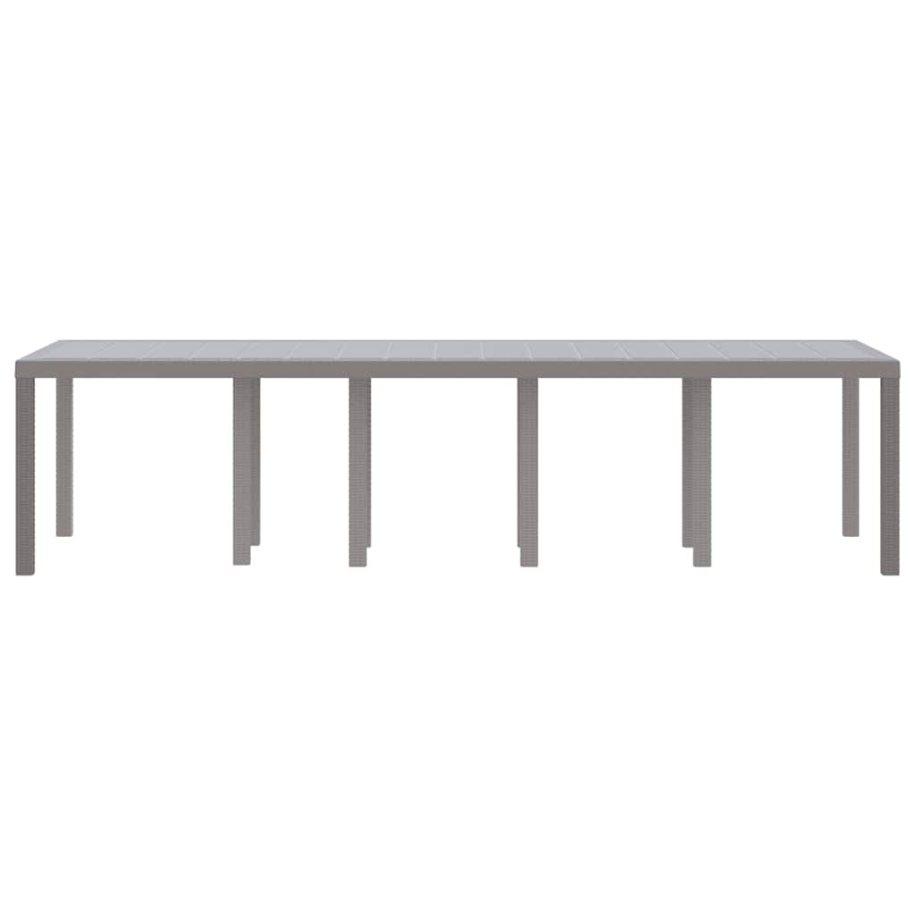 Gartentisch Hellgrau 300 x 100 x 73 cm Poly-Rattan