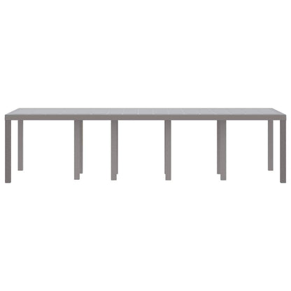 Gartentisch Hellgrau 300 x 100 x 73 cm Poly-Rattan