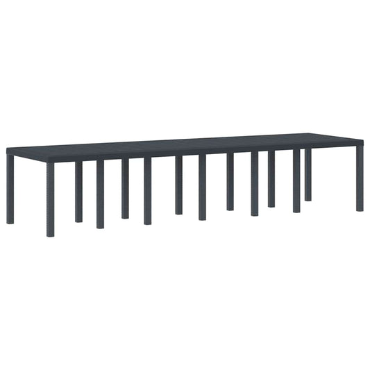 Gartentisch Anthrazit 350 x 100 x 73 cm Poly-Rattan