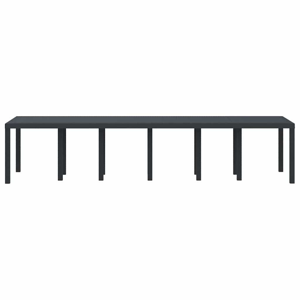 Gartentisch Anthrazit 350 x 100 x 73 cm Poly-Rattan