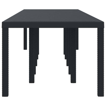 Gartentisch Anthrazit 350 x 100 x 73 cm Poly-Rattan