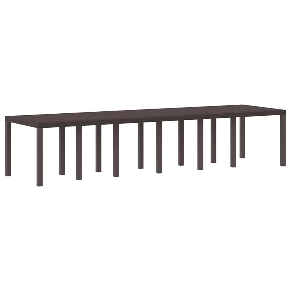 Gartentisch Braun 350 x 100 x 73 cm Poly-Rattan