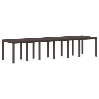 Gartentisch Braun 350 x 100 x 73 cm Poly-Rattan