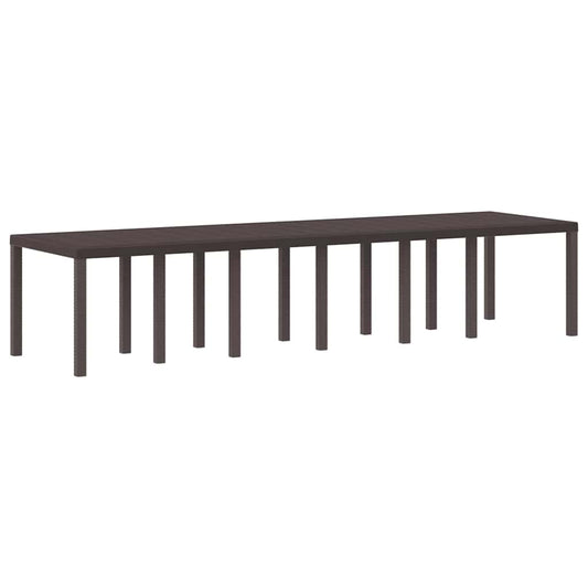 Gartentisch Braun 350 x 100 x 73 cm Poly-Rattan
