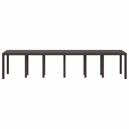 Gartentisch Braun 350 x 100 x 73 cm Poly-Rattan