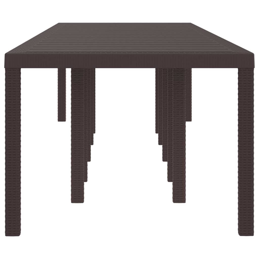 Gartentisch Braun 350 x 100 x 73 cm Poly-Rattan