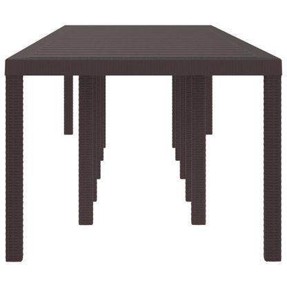 Gartentisch Braun 350 x 100 x 73 cm Poly-Rattan