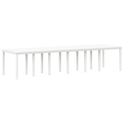 Gartentisch Weiß 350 x 100 x 73 cm Poly-Rattan