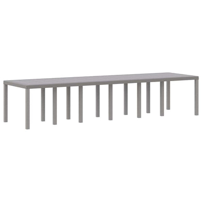 Gartentisch Hellgrau 350 x 100 x 73 cm Poly-Rattan