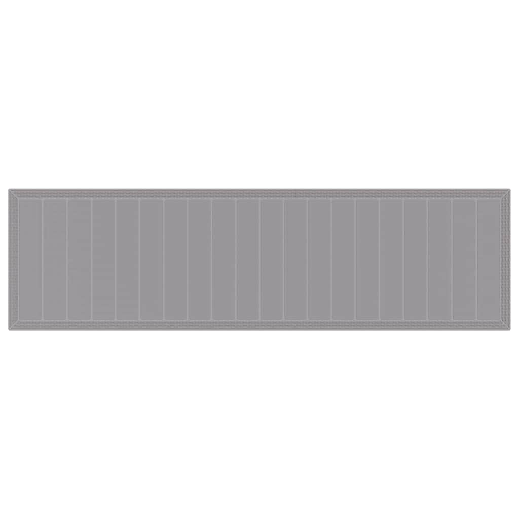 Gartentisch Hellgrau 350 x 100 x 73 cm Poly-Rattan