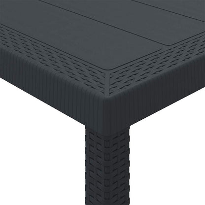 Gartentisch Anthrazit 400 x 100 x 73 cm Poly-Rattan