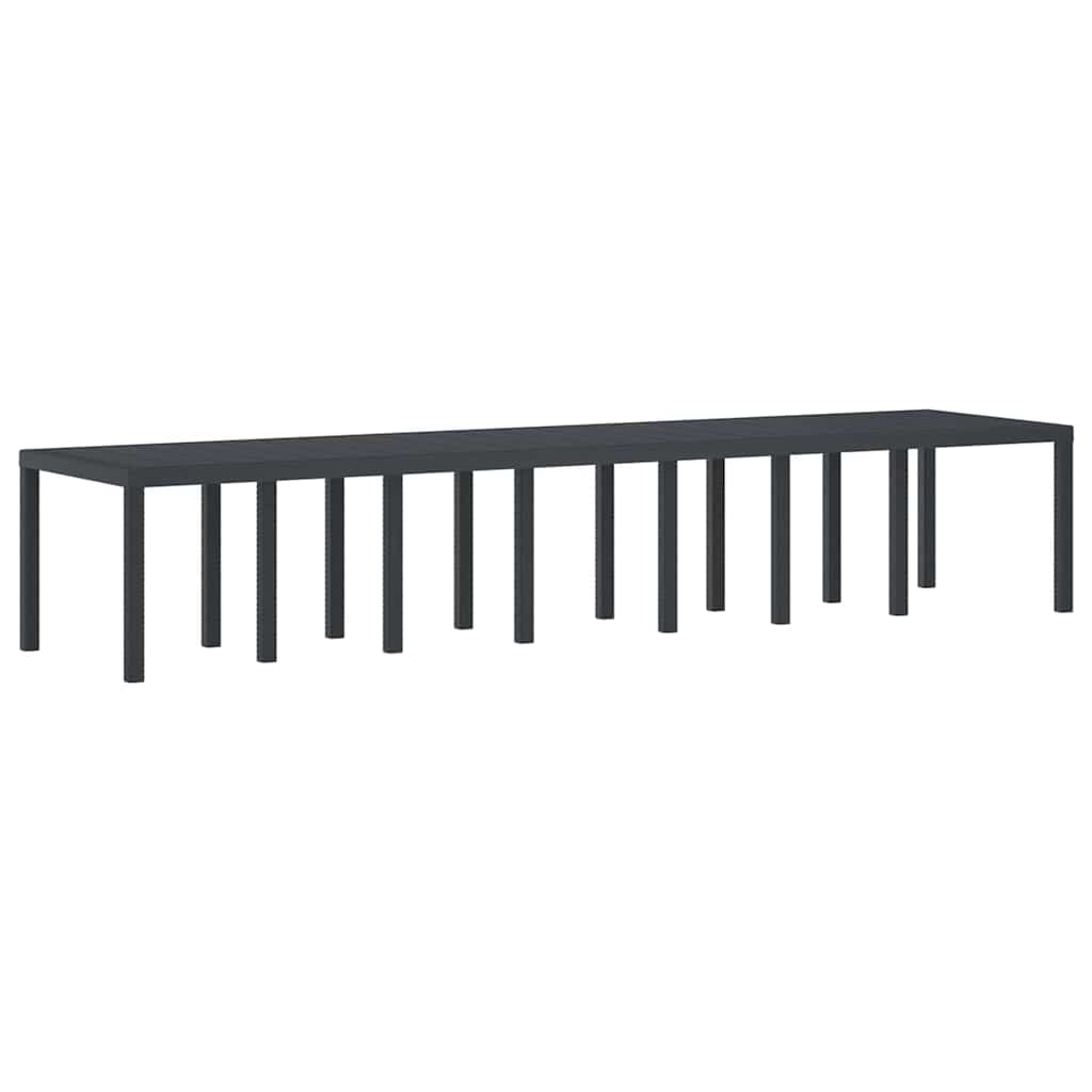 Gartentisch Anthrazit 400 x 100 x 73 cm Poly-Rattan