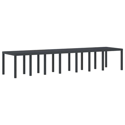 Gartentisch Anthrazit 400 x 100 x 73 cm Poly-Rattan
