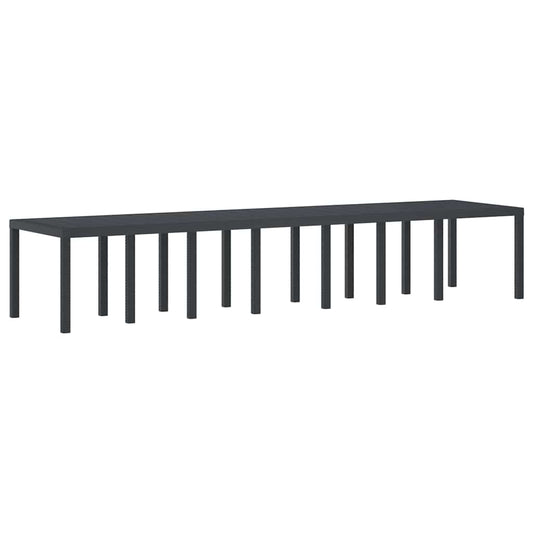 Gartentisch Anthrazit 400 x 100 x 73 cm Poly-Rattan