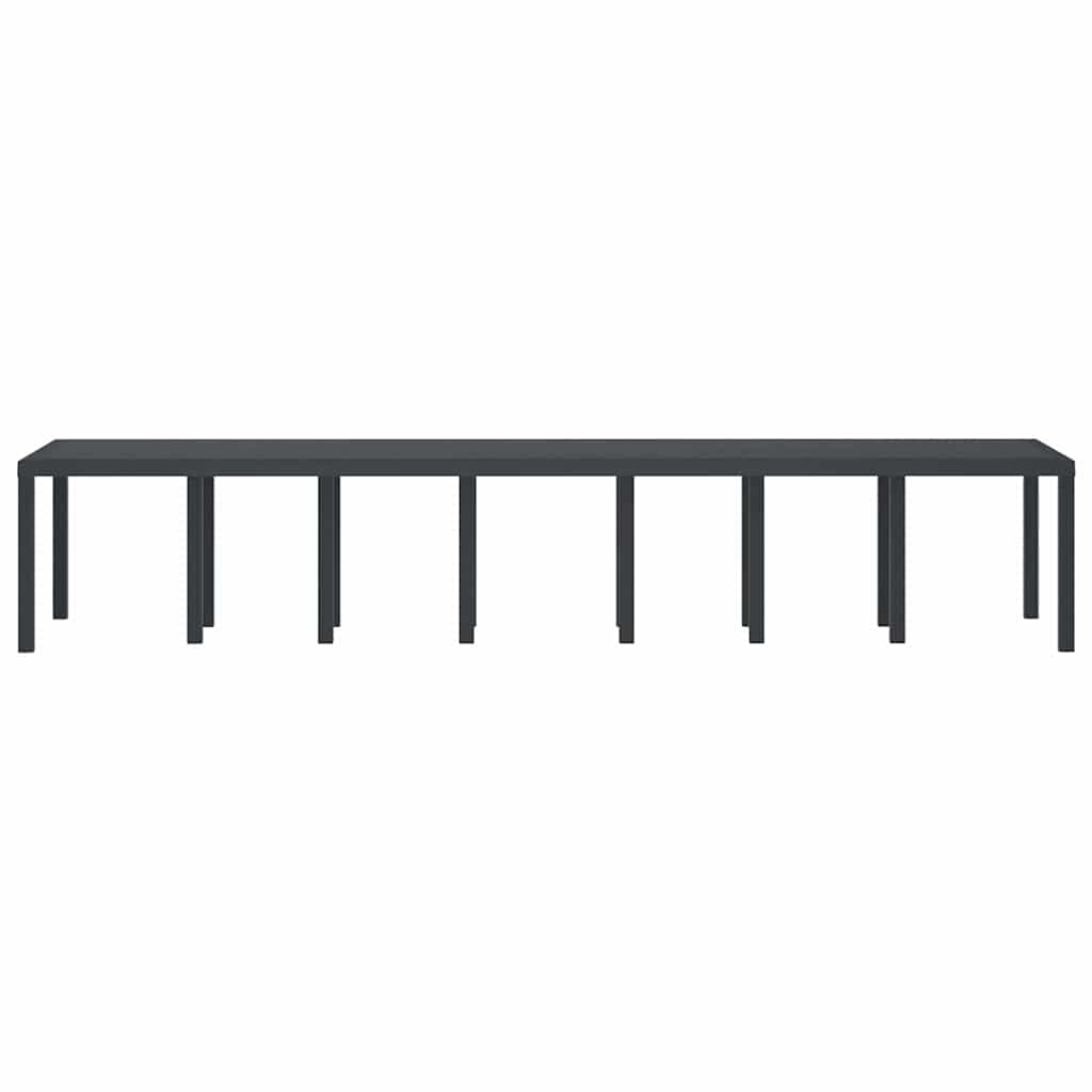 Gartentisch Anthrazit 400 x 100 x 73 cm Poly-Rattan