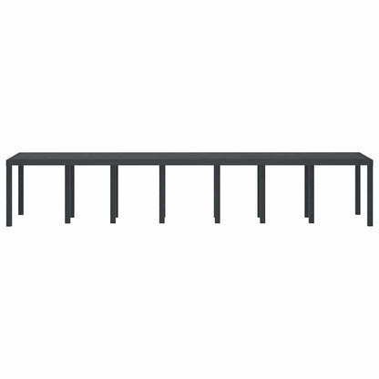 Gartentisch Anthrazit 400 x 100 x 73 cm Poly-Rattan