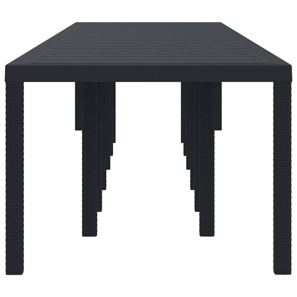 Gartentisch Anthrazit 400 x 100 x 73 cm Poly-Rattan
