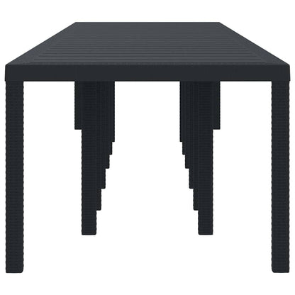 Gartentisch Anthrazit 400 x 100 x 73 cm Poly-Rattan