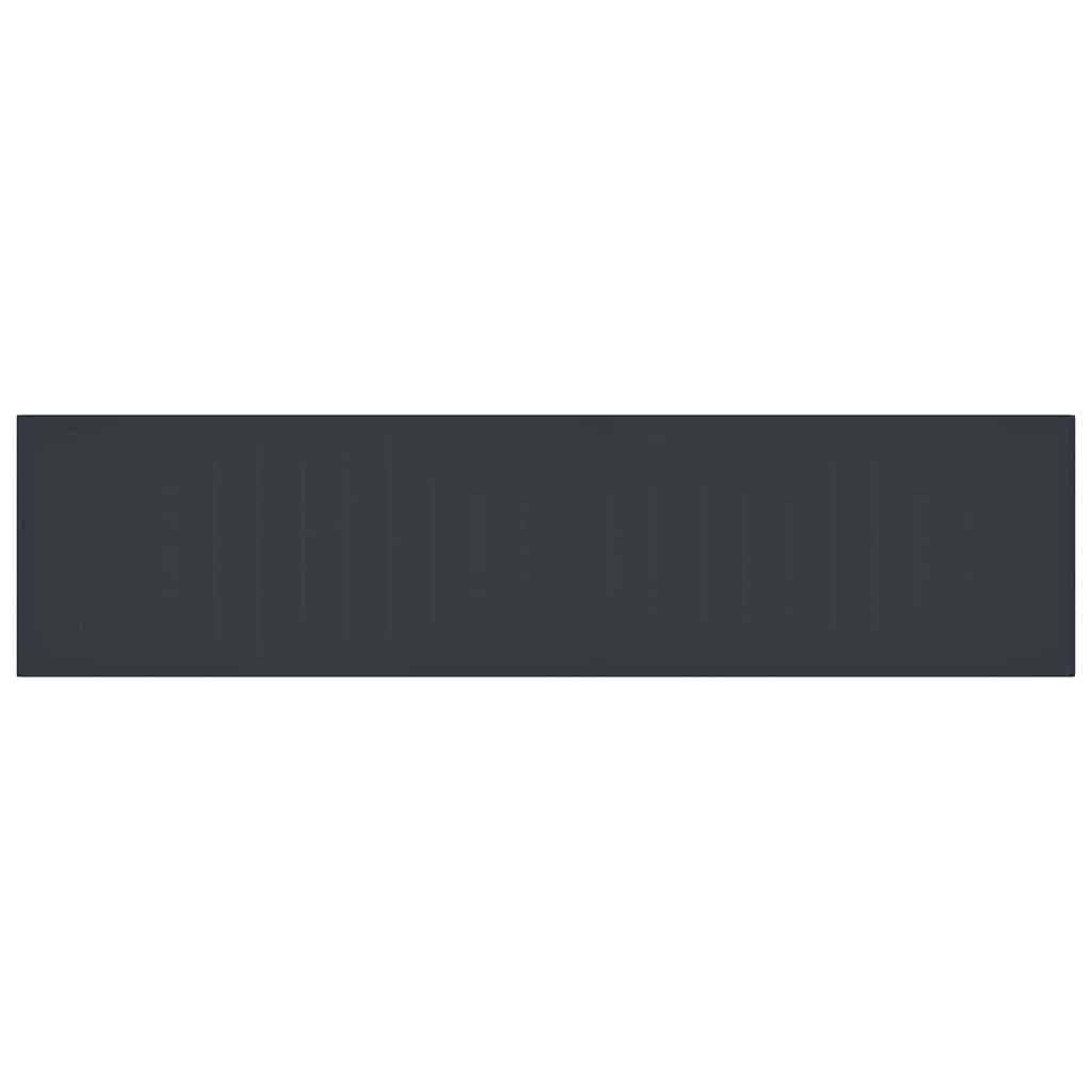 Garten-Esstisch Anthrazit 400 x 100 x 73 cm Poly-Rattan