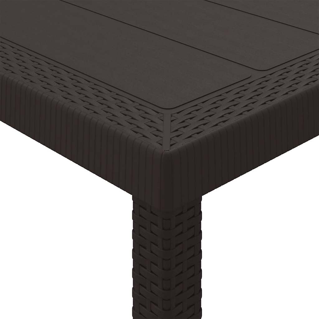Gartentisch Braun 400 x 100 x 73 cm Poly-Rattan