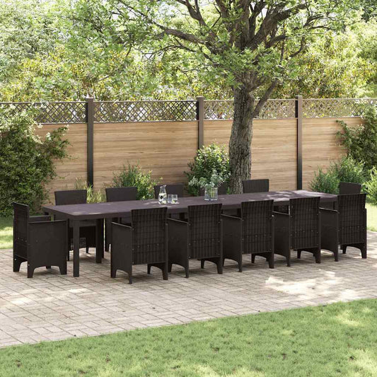 Gartentisch Braun 400 x 100 x 73 cm Poly-Rattan