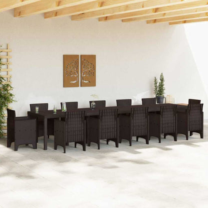 Gartentisch Braun 400 x 100 x 73 cm Poly-Rattan