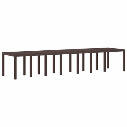 Garten-Esstisch Braun 400 x 100 x 73 cm Poly-Rattan