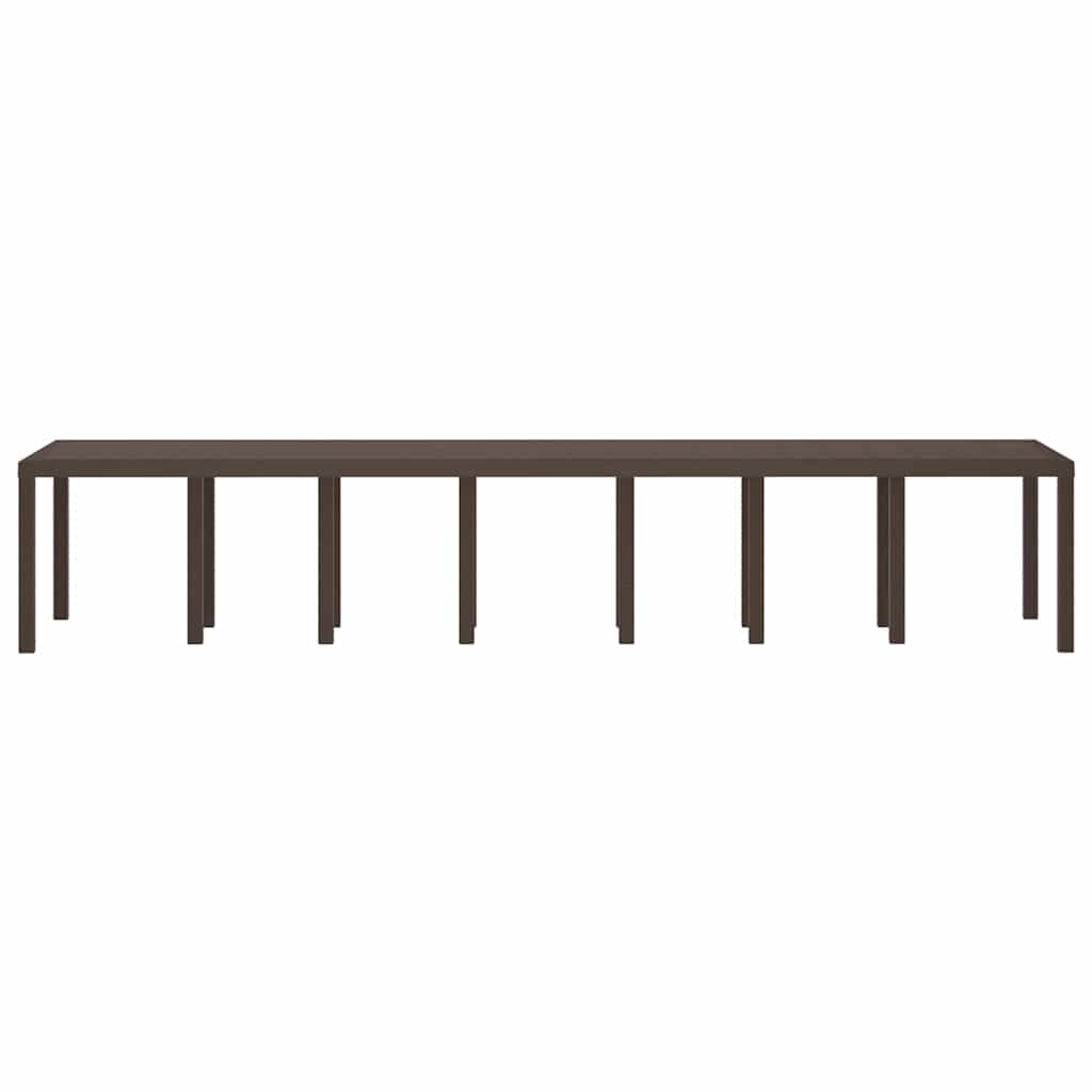 Gartentisch Braun 400 x 100 x 73 cm Poly-Rattan