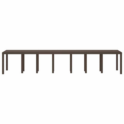Gartentisch Braun 400 x 100 x 73 cm Poly-Rattan