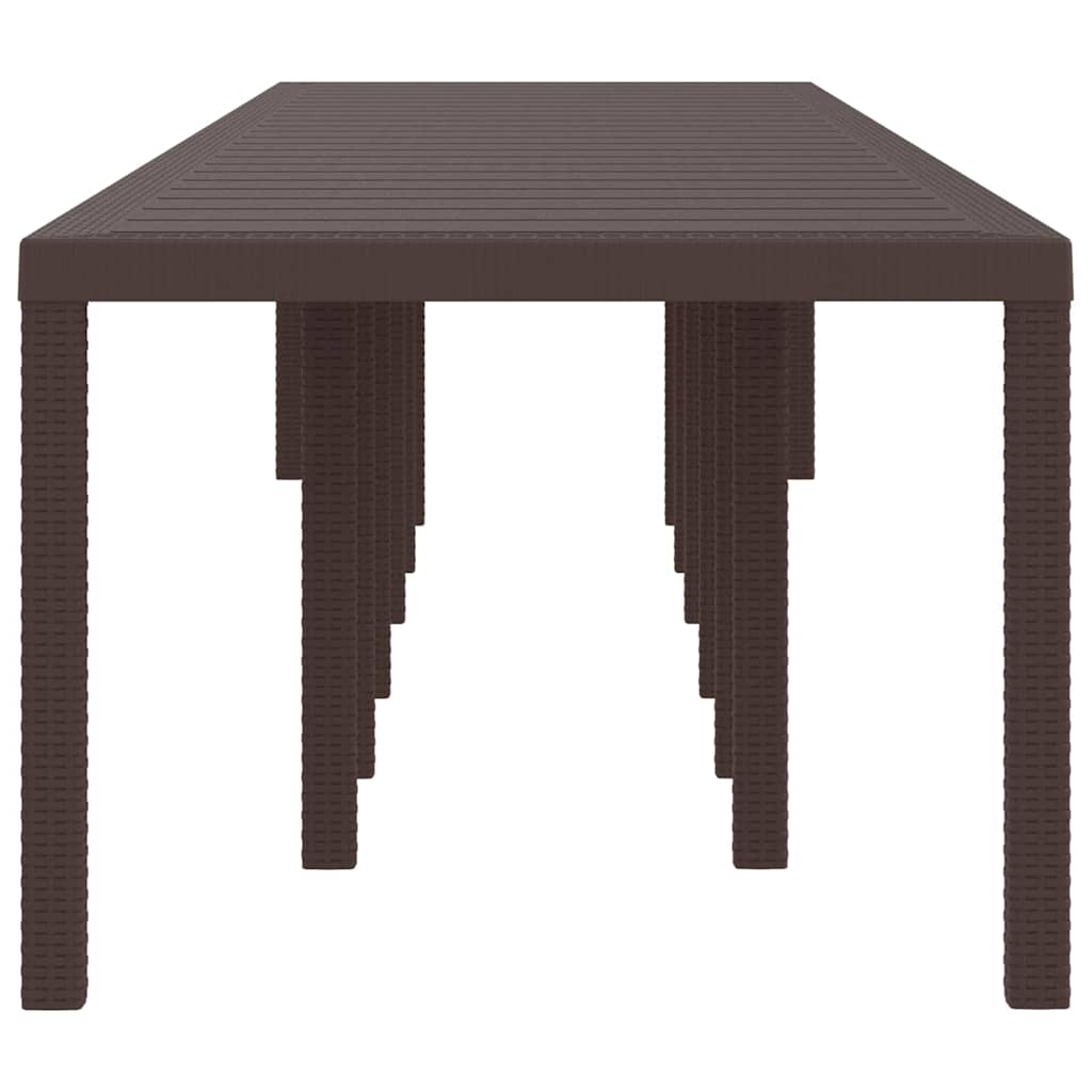 Gartentisch Braun 400 x 100 x 73 cm Poly-Rattan