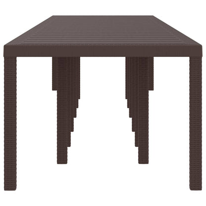 Gartentisch Braun 400 x 100 x 73 cm Poly-Rattan