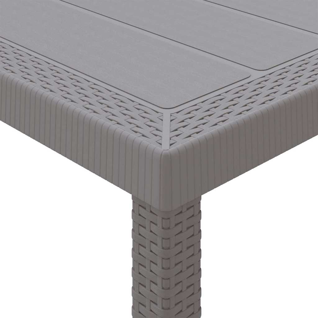 Gartentisch Hellgrau 400 x 100 x 73 cm Poly-Rattan