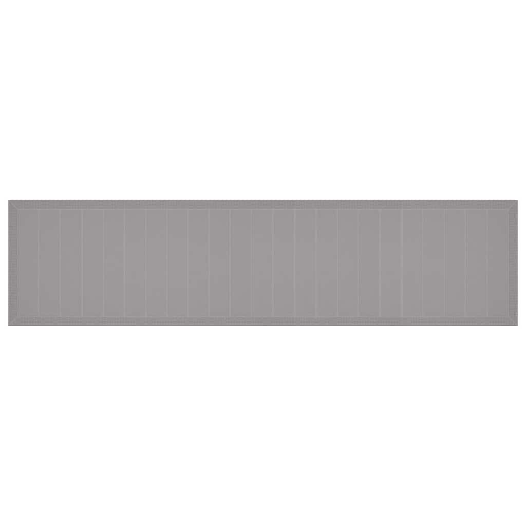 Gartentisch Hellgrau 400 x 100 x 73 cm Poly-Rattan