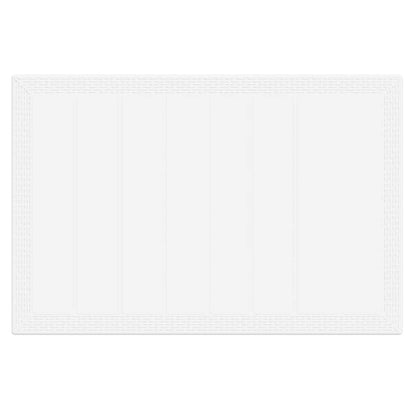 Garten Essgruppe 7 pcs Weiß Polt Rattan