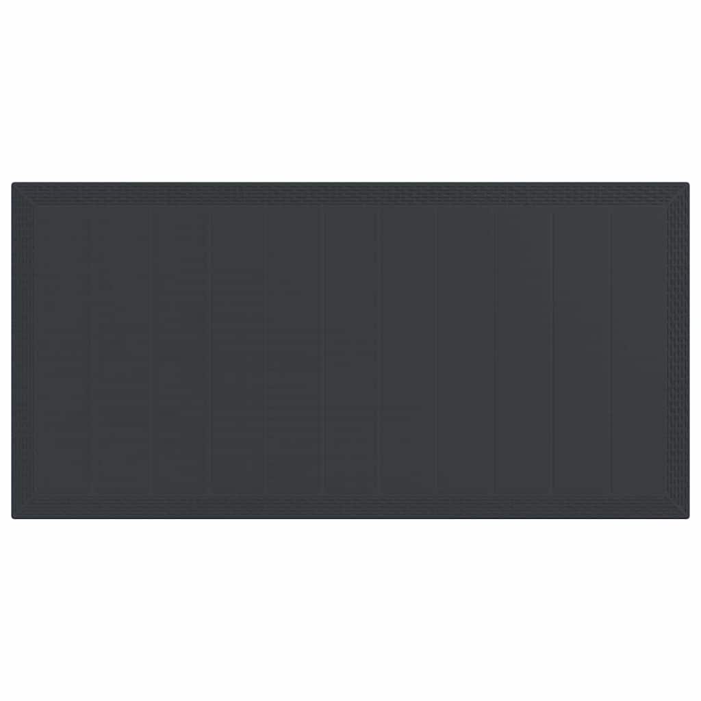 Garten Essgruppe 9 pcs Anthrazit Polt Rattan