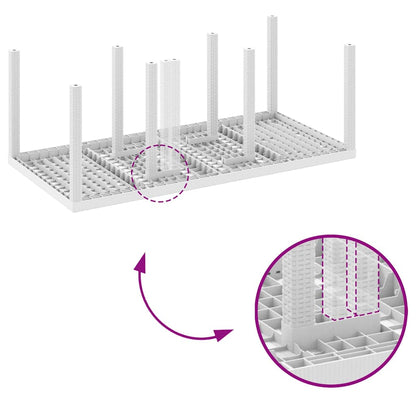 Garten Essgruppe 9 pcs Weiß Polt Rattan