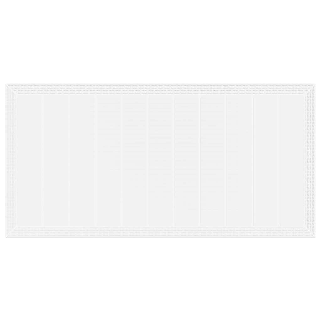 Garten Essgruppe 9 pcs Weiß Polt Rattan